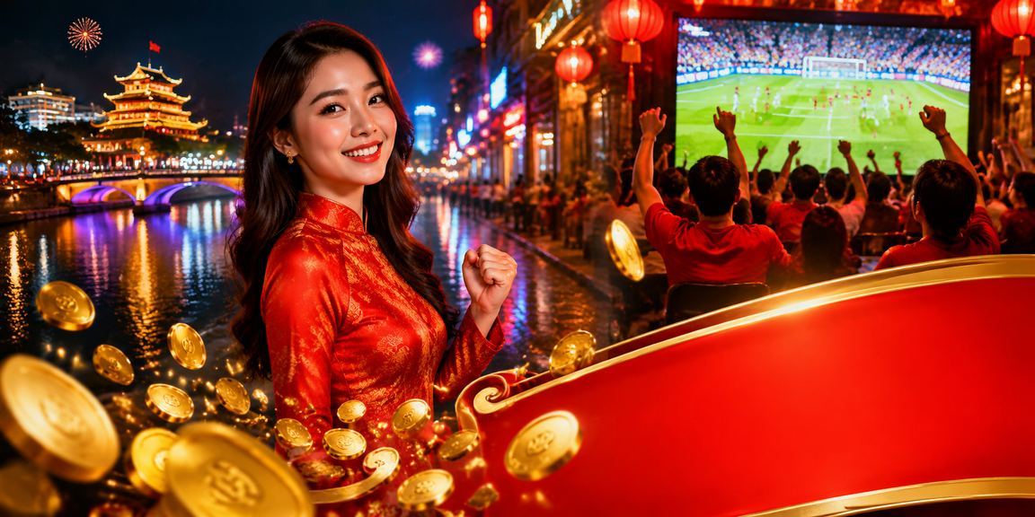 Cảnh đêm Huế với ánh đèn neon rực rỡ phản chiếu không khí giải trí và cá cược